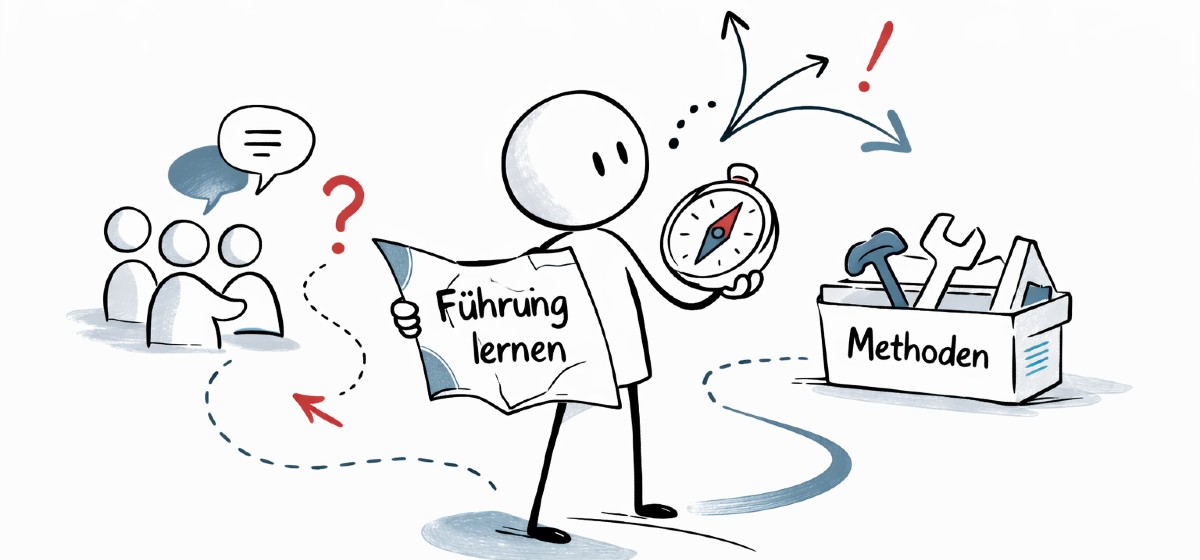 Führung lernen am Anfang - Sketchnote